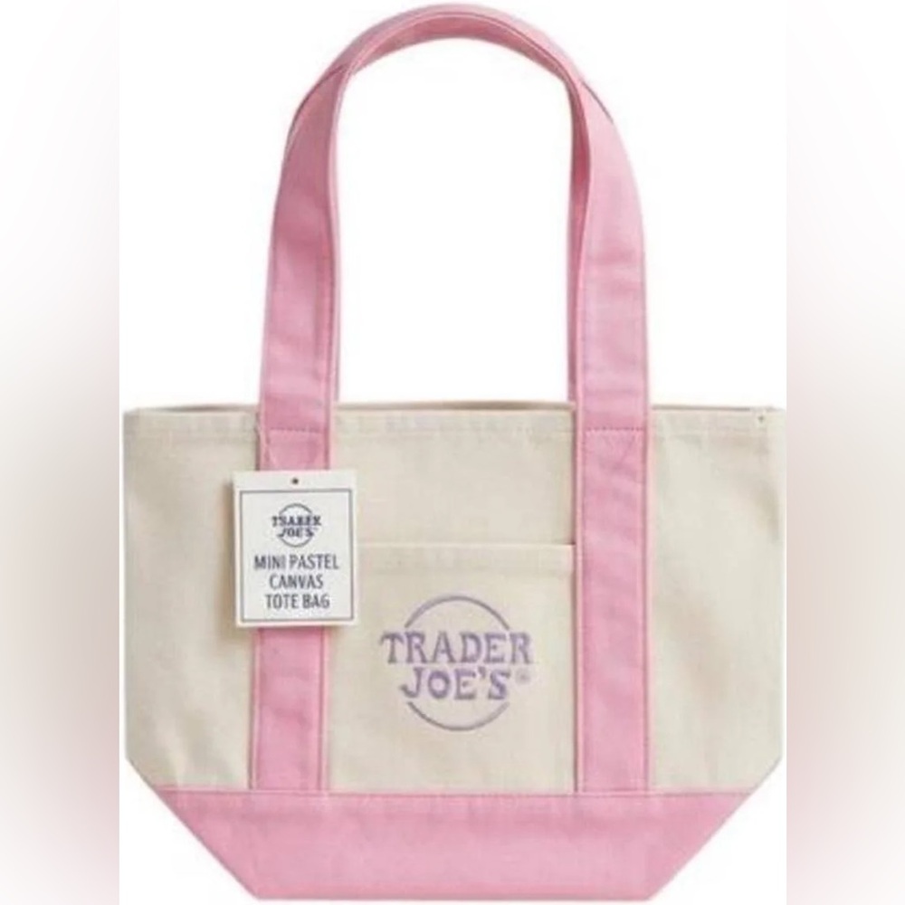 Trader Joe’s Pastel Pink Mini Tote NWT